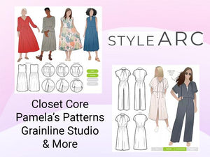 Sewing patterns from a variety of designers.