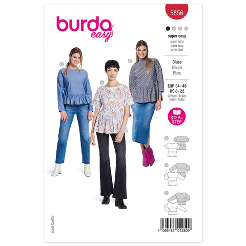 Pattern, Burda, 5851, Blouse