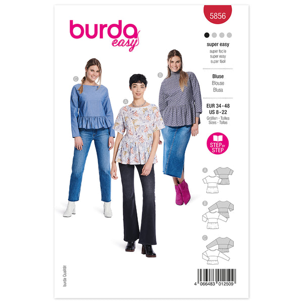 Pattern, Burda, 5856, Blouse