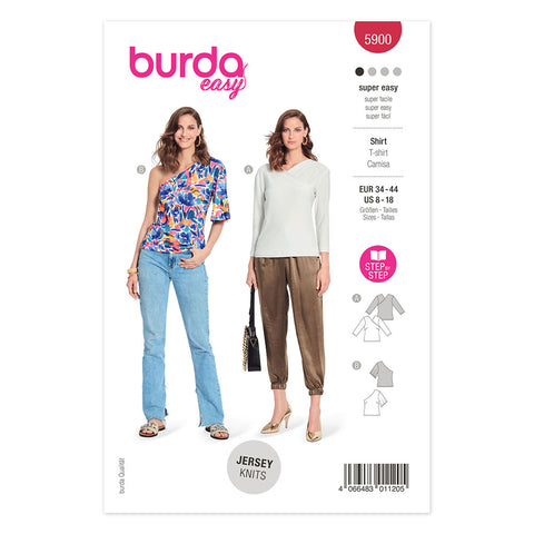 Pattern, Burda, 5900, Fitted Ladies T-Shirt