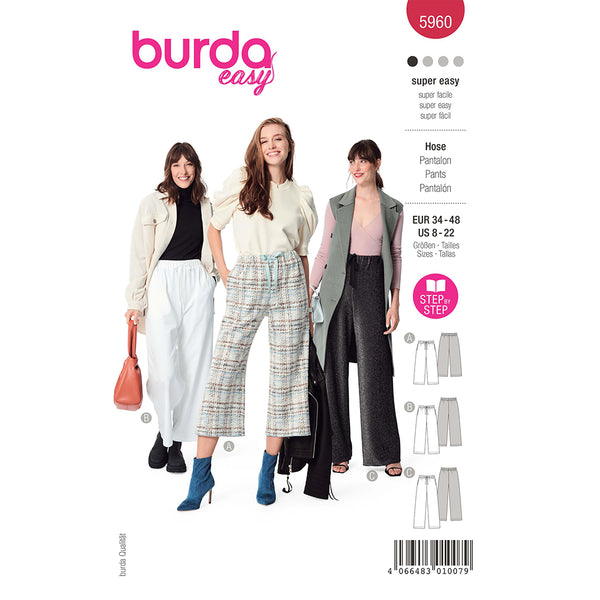 Pattern, Burda, 5960, Trousers/Pants