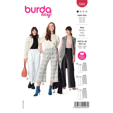 Pattern, Burda, 5960, Trousers/Pants
