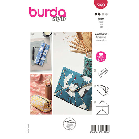 Pattern, Burda, 5993, Pencil Case, Pouch, Clutch