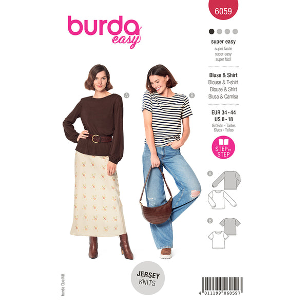 Pattern, Burda, 6059, Jersey Top