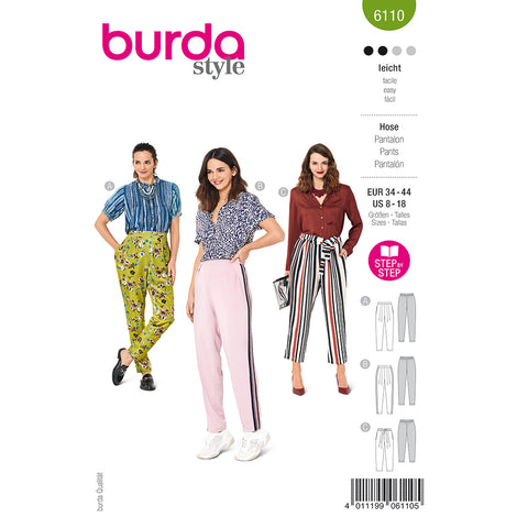 Pattern, Burda, 6110, Trousers/Pants