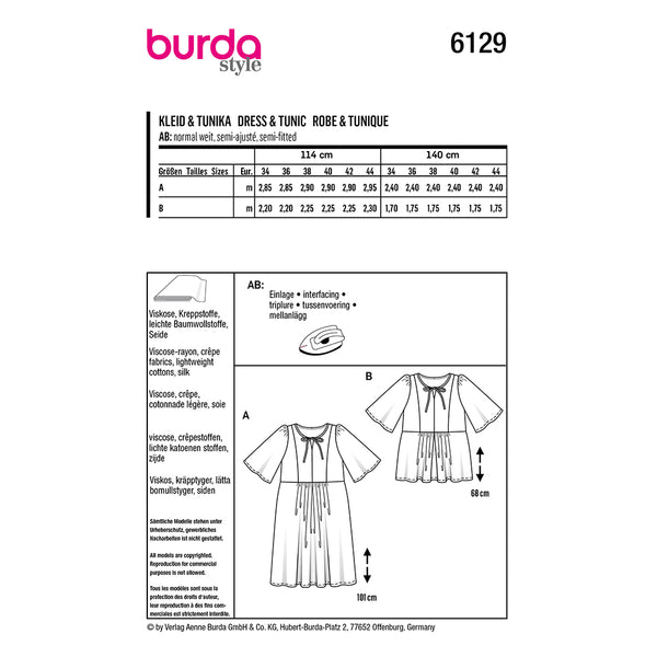 Pattern, Burda, 6129, Dress
