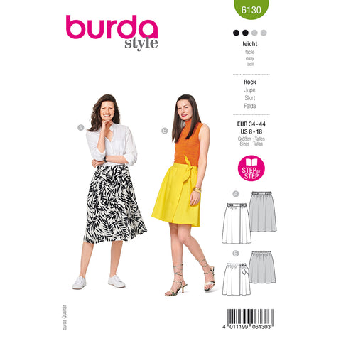 Pattern, Burda, 6130, Skirt