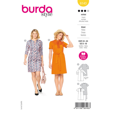 Pattern, Burda, 6143, Dress
