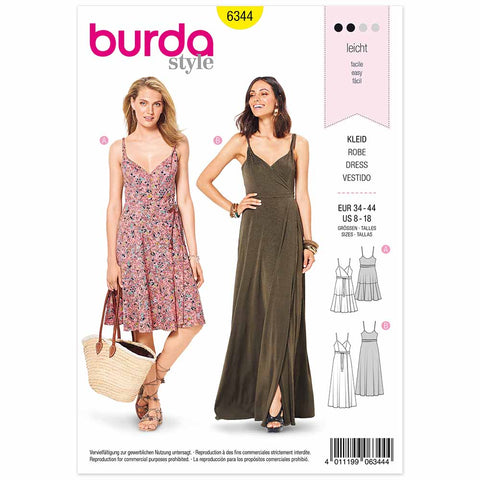 Pattern, Burda, 6344, Wrap Dress