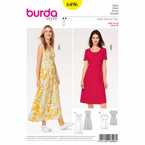 Pattern, Burda, 6496, Dress