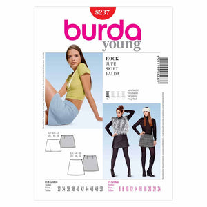 Pattern, Burda, 8237, Short Skirt Young