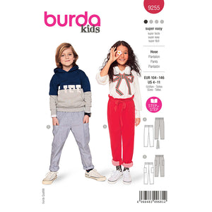 Pattern, Burda, 9255, Pants, Kids