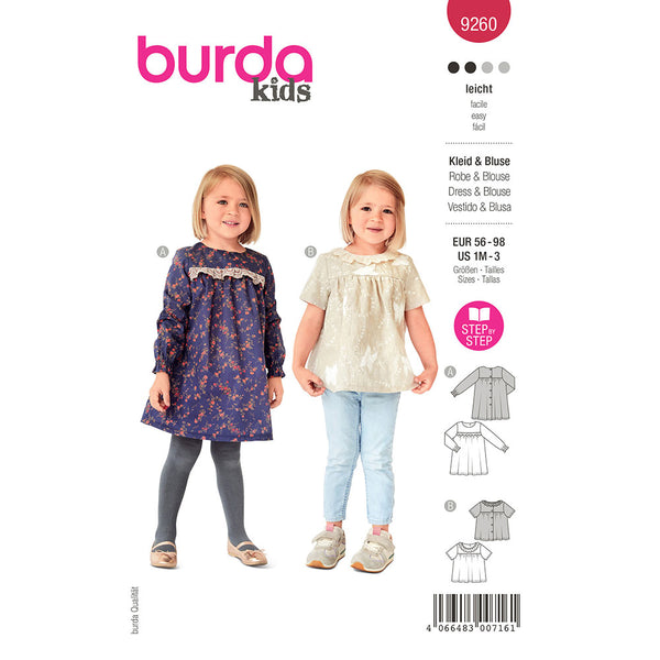 Pattern, Burda, 9260, Dress/Top, Baby/Toddler