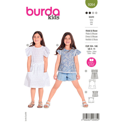 Pattern, Burda, 9264, Dress/Top, Kids