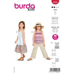 Pattern, Burda, 9280, Dress/Top, Kids