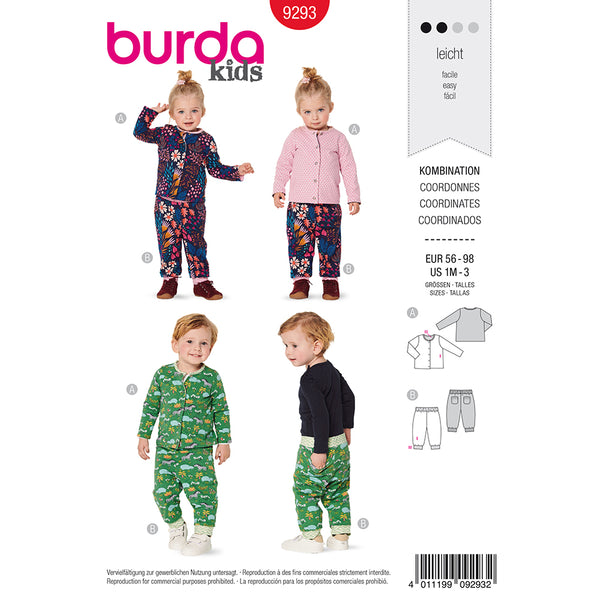 Pattern, Burda, 9293, Kids Coordinates