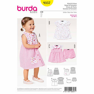 Pattern, Burda, 9357, Kids Childs Dress