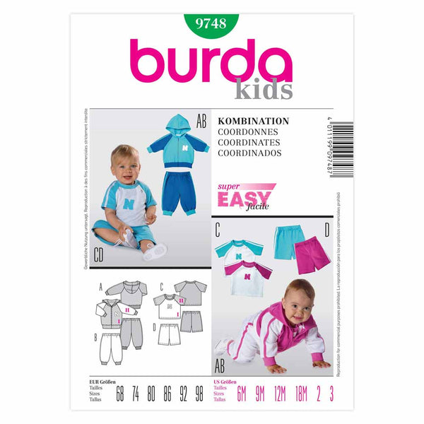 Pattern, Burda, 9748, Baby/Toddler Coordinates