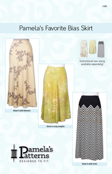 Pattern, Pamela's Favorite Bias Skirt, Multi-sized #106
