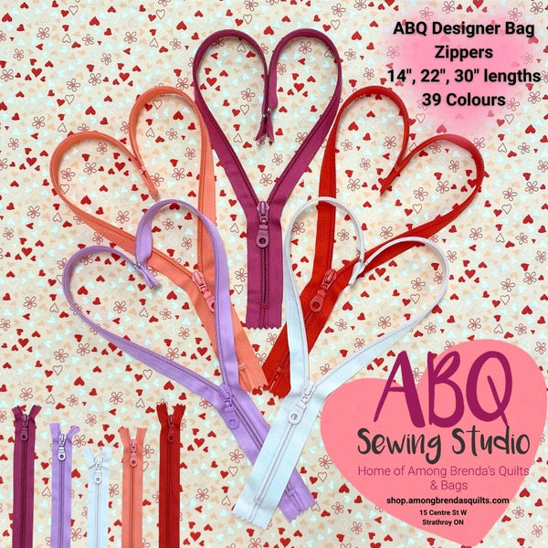 ABQ Bag Zippers 14 inch Single Pull