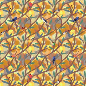 Fabric, Wild North, Sunrise North American Birds # 53935D-4