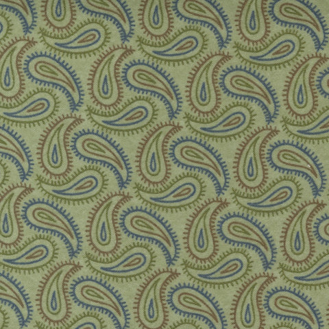 Fabric Fall Fantasy Flannel, Green Paisley, 56841F-22