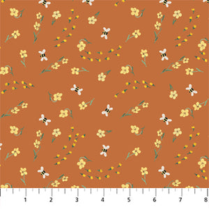 Fabric, Eden Boccaccini Meadows Pollinators in Nectar Gold 90732-55