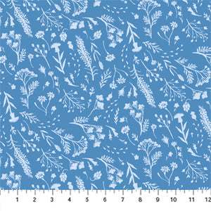 Fabric, Eden Boccaccini Meadows Foliage in Blue 90733-40
