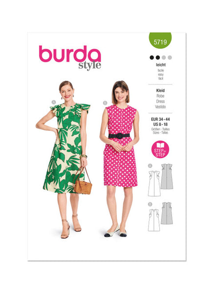 Pattern, Burda, 5719, Misses' Dress
