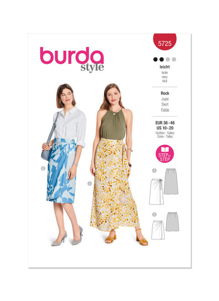 Pattern, Burda, 5725, Misses' Skirt