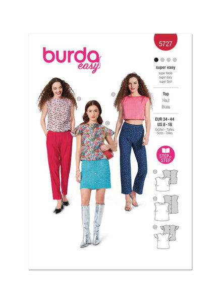 Pattern, Burda, 5727, Misses' Top