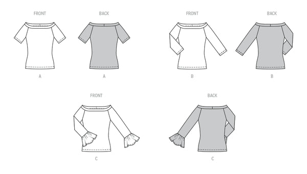 Pattern, Burda, 5730, Misses' Top