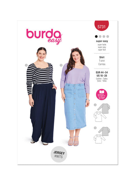 Pattern, Burda, 5731, Misses' T-Shirt