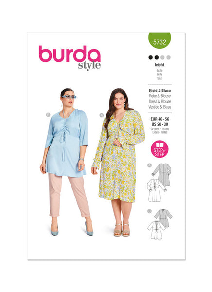 Pattern, Burda, 5732, Misses Dress and Blouse