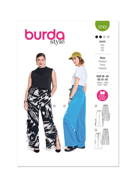 Pattern, Burda, 5743, Misses Trousers/Pants