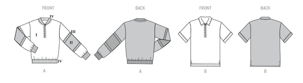 Pattern, Burda, 5744, Men's Sweatshirt & T-Shirt