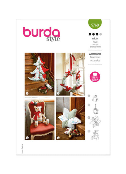 Pattern, Burda, 5760 Crafts, Christmas, Bear