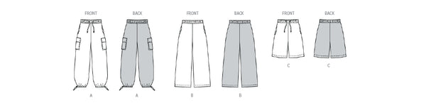 Pattern, Burda, 5761, Misses' Cargo Trouser Pants