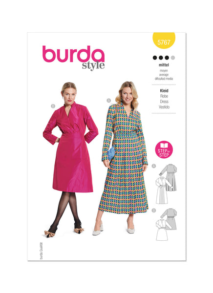 Pattern, Burda, 5767, Misses Dress