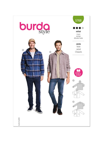 Pattern, Burda, 5768, Men's Jacket