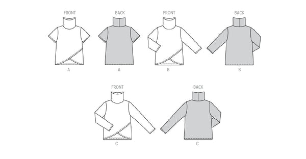 Burda, 5790, Misses Tops