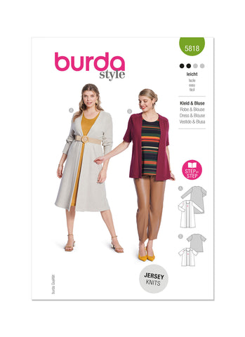 Pattern, Burda, 5817 Misses Dress and Blouse