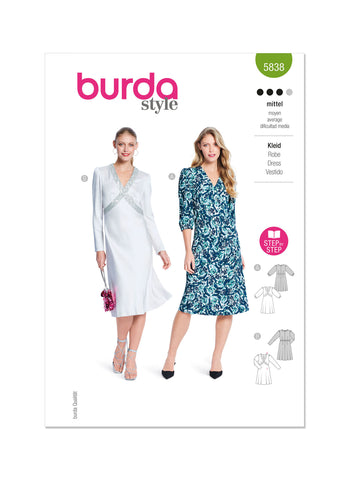 Pattern, Burda, 5838 Misses Dress