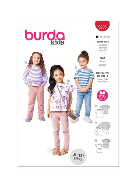 Pattern, Burda, 9205, Toddler T-Shirt
