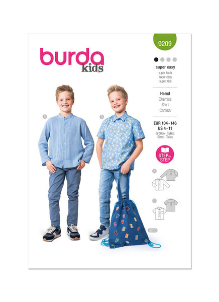 Pattern, Burda, 9209 Children's Shirt