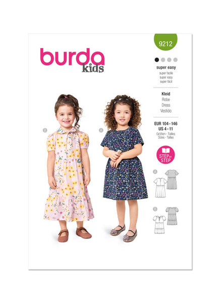 Pattern, Burda, 9212 Children's Dress