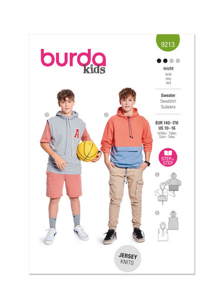 Pattern, Burda, 9213 Children's Sweatshirt