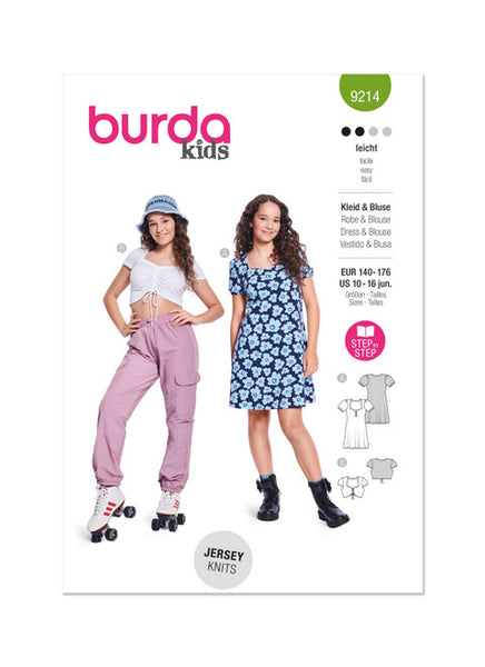 Pattern, Burda, 9214 Children's Dress & Shirt