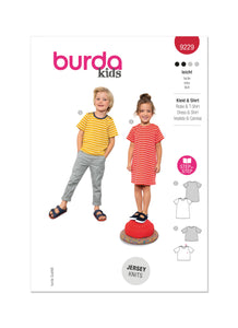 Pattern, Burda, 9229 Children's Dress and Shirt