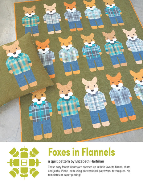 Pattern, FOXES IN FLANNELS, Elizabeth Hartman     EH-080